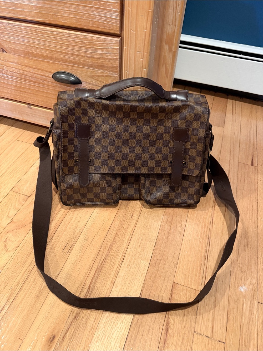 Louis Vuitton Brown Checkered Messenger Bag